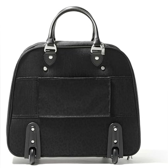 BAGGALLINI - Rolling Tote, Black Cheetah - Picture 4 of 5